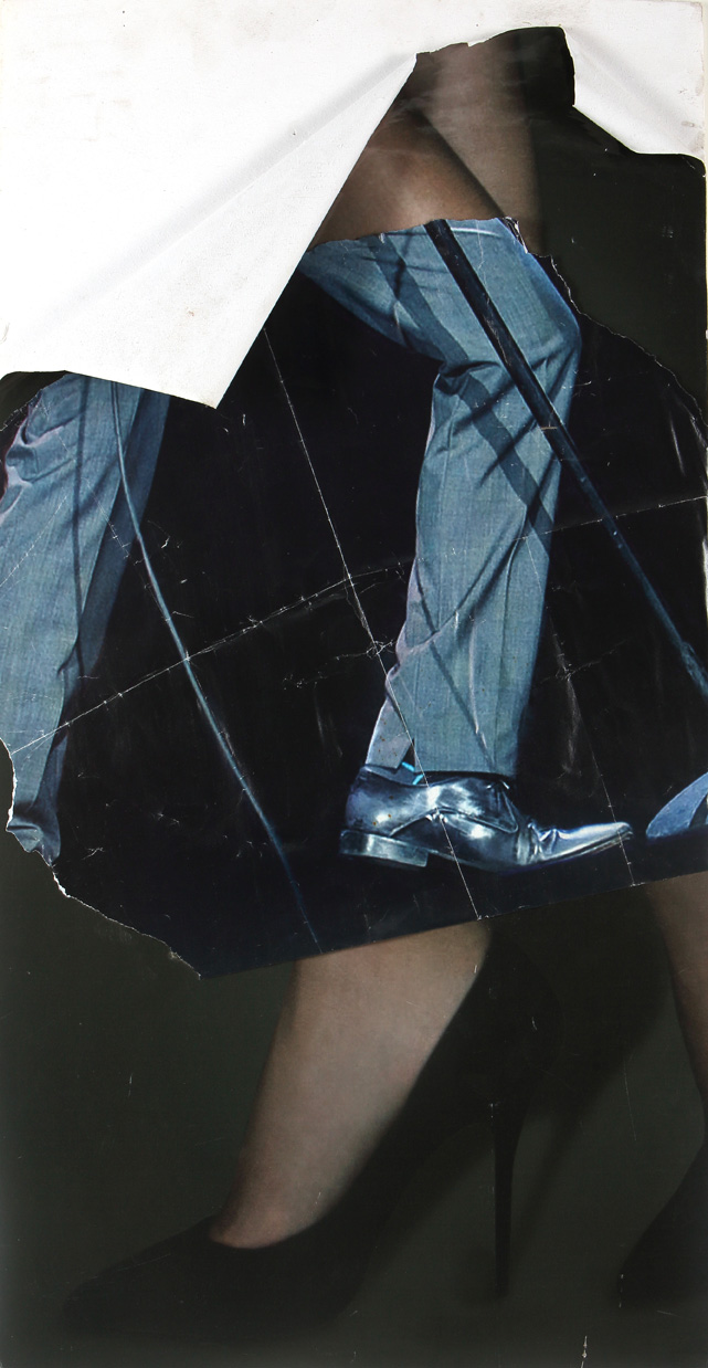 Untitled (legs), mixed media, 48 x 93, 2014