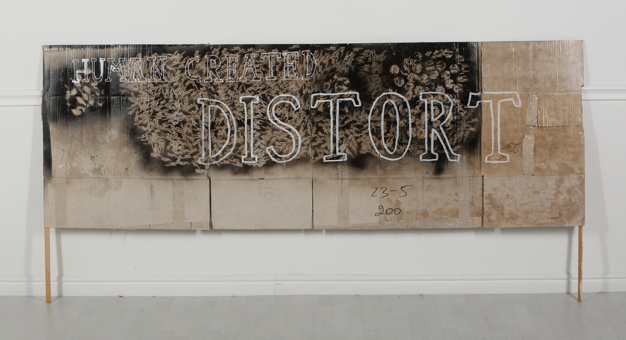 Human created distortion, mixed media, 230 x 110, 2014